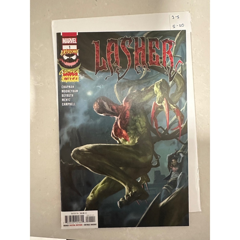 Marvel Lasher 1 Extreme Carnage‎ Part 4 Comic Book Chapman Mooneyham Beyruth
